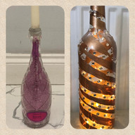 Why not get creative with your empty wine bottles?