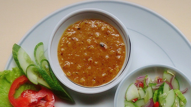 Satay sauce recipe.