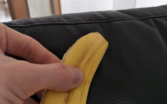 You can use banana peels to polish leather and other surfaces. 