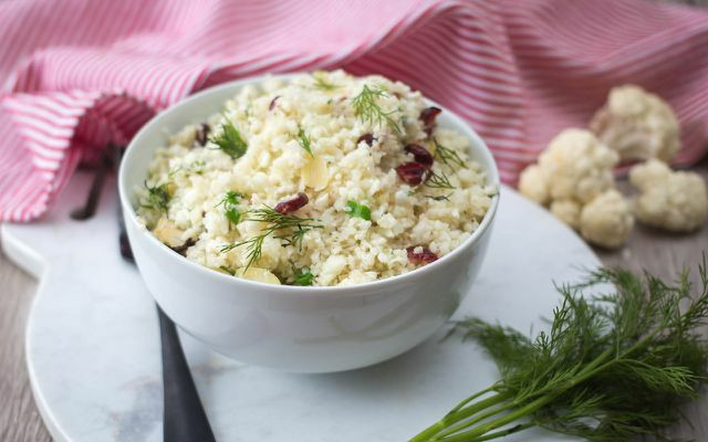 Our recipe for cauliflower rice is quick to make and perfect for a vegan Passover menu.