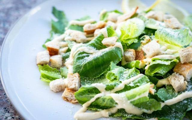 Vegan Caesar salad is just as delicious as its traditional counterpart. 