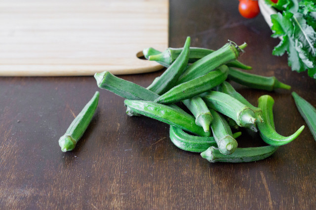 Cook okra whole whenever possible to reduce sliminess.