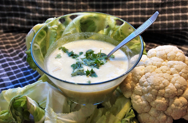 Creamy and delicious, cauliflower soup can be easily made vegan.