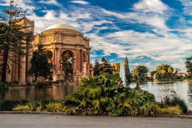 Head to the Marina and check out the Palace of Fine Arts.
