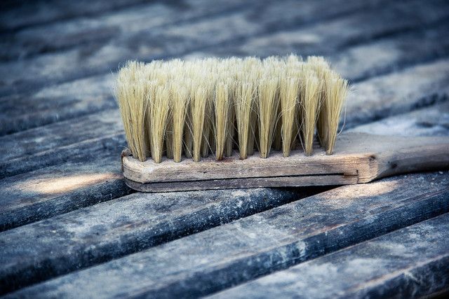 An exfoliating brush made with natural fibers is a great loofah alternative.