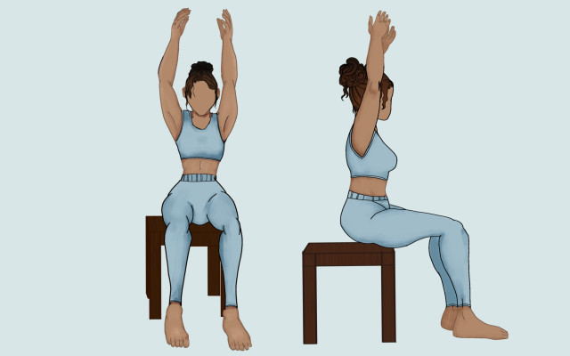 The seated upward salute is a good starting poses to warm up.