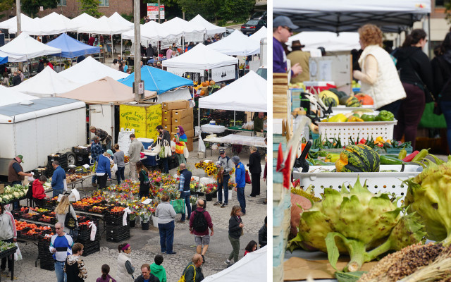 Farmers market reduce food waste buy regional and seasonal produce