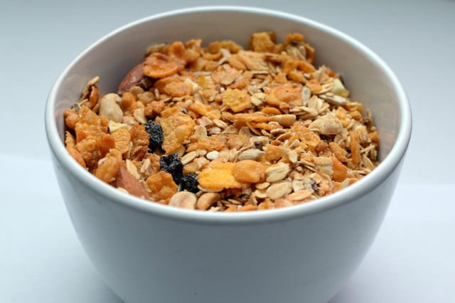 Simple ingredients for healthy homemade granola.