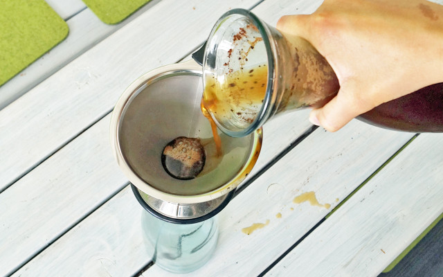 This cold-brew coffee recipe needs to be filtered or put through a French press.