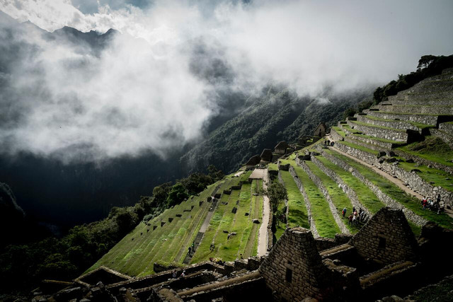 Machu Picchu's terraced farms are famous worldwide.