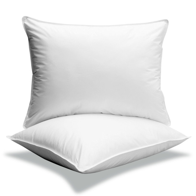 Pillows are generally made using polyester fibers and have been treated with flame retardants.