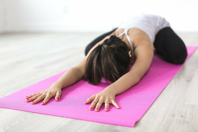 Balasana is an easy and relaxing yoga pose for sleep. 