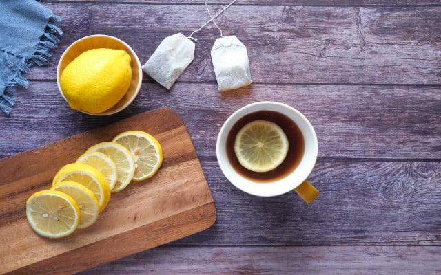 A classic tea for colds, lemon tea is also great for helping with nausea. 