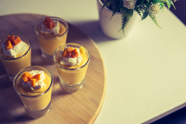 What is typically a British dessert layered with cream, custard and cake, can be turned into a mouth-watering vegan dessert.