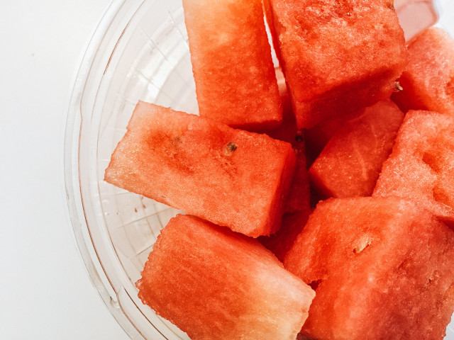 Store watermelon cubes in an airtight container in the fridge.
