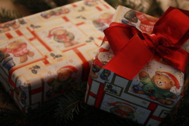 Don't throw away gaudy wrapping paper from your own gifts.