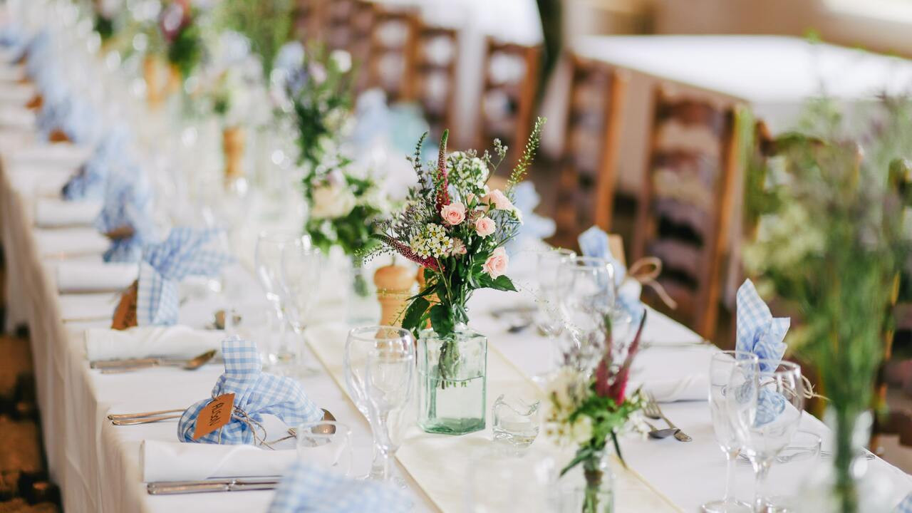 handmade wedding table decorations
