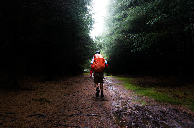 Pick your clothes so you stay comfortable and dry hiking in the rain.
