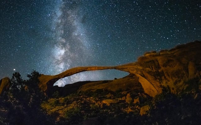 Arches National Park is an ideal dark sky park for nighttime photographers. 