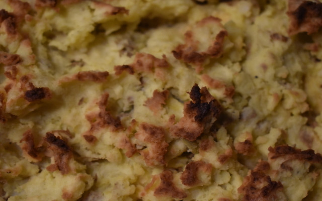 For an extra crispy treat, broil mashed potatoes with skins in the oven for a few minutes.