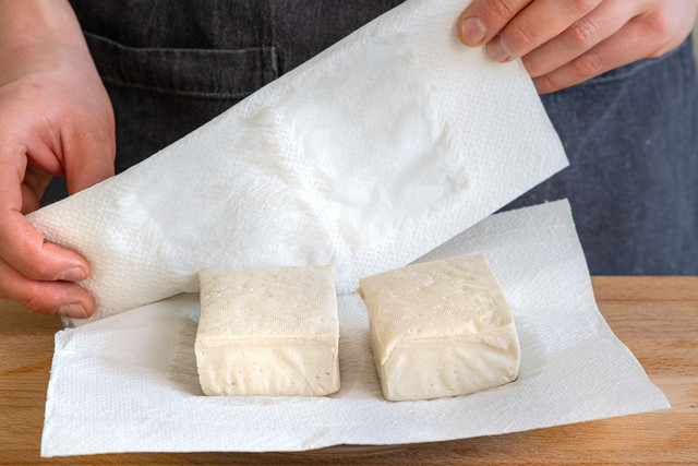 Tofu is usually packaged in plastic.