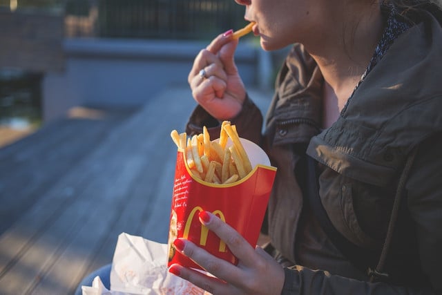 Fast-food is a common empty calorie culprit.