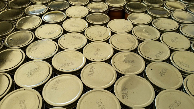 Leaving the lids of your mason jars loose will help prevent pressure from building up.