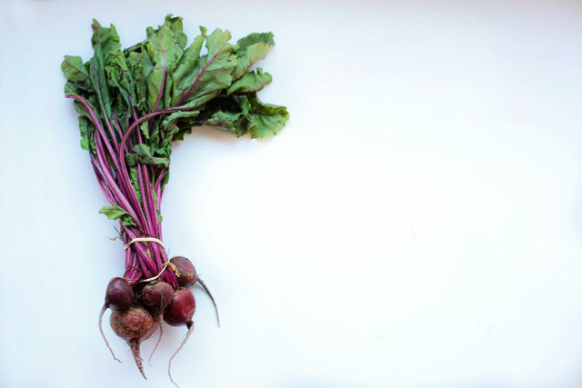 Red beets are the star of this vegan borscht recipe.
