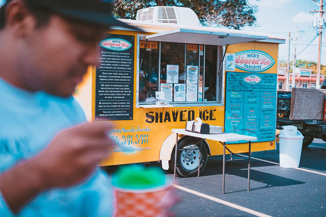 Shaved ice is a popular summer treat.