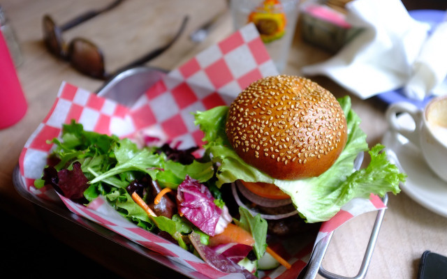 Vegan tofu burger