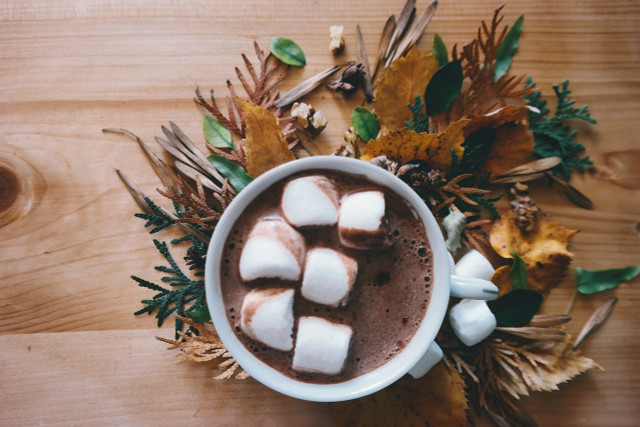 Vegan marshmallows are a great topping for vegan hot chocolates. 
