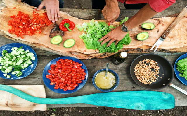 Community gardens bring people of many different backgrounds together. Maybe you'll pick up a new recipe from another member. 