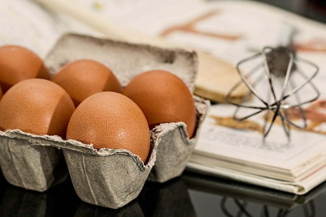 Many traditional baking recipes call for eggs.