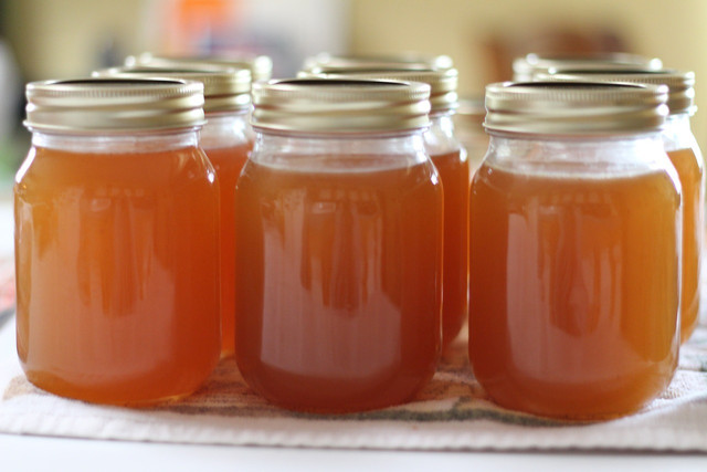 Crabapple jelly can golden, pink, or red depending on the fruit.