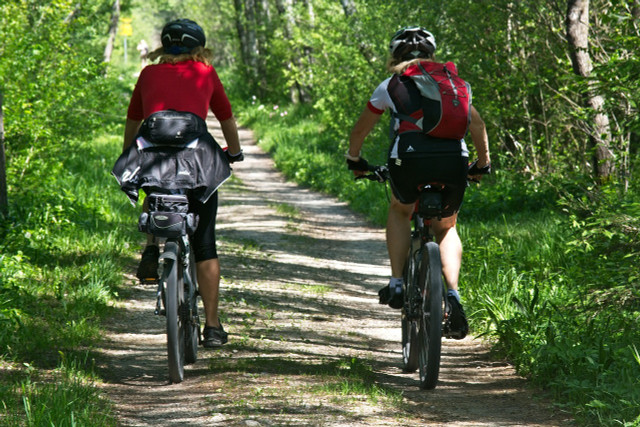 Cyclists love the North Branch Trail, which is also a popular Chicago hike.