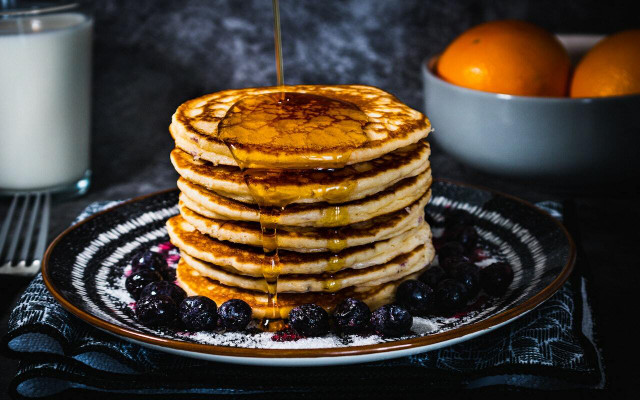 Pancakes are the most iconic way to use this sweet syrup.