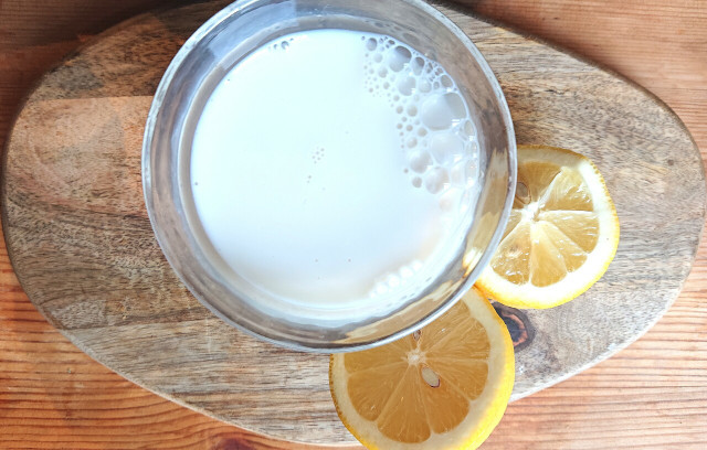You can make your own vegan buttermilk by adding lemon juice to plant-based milk.